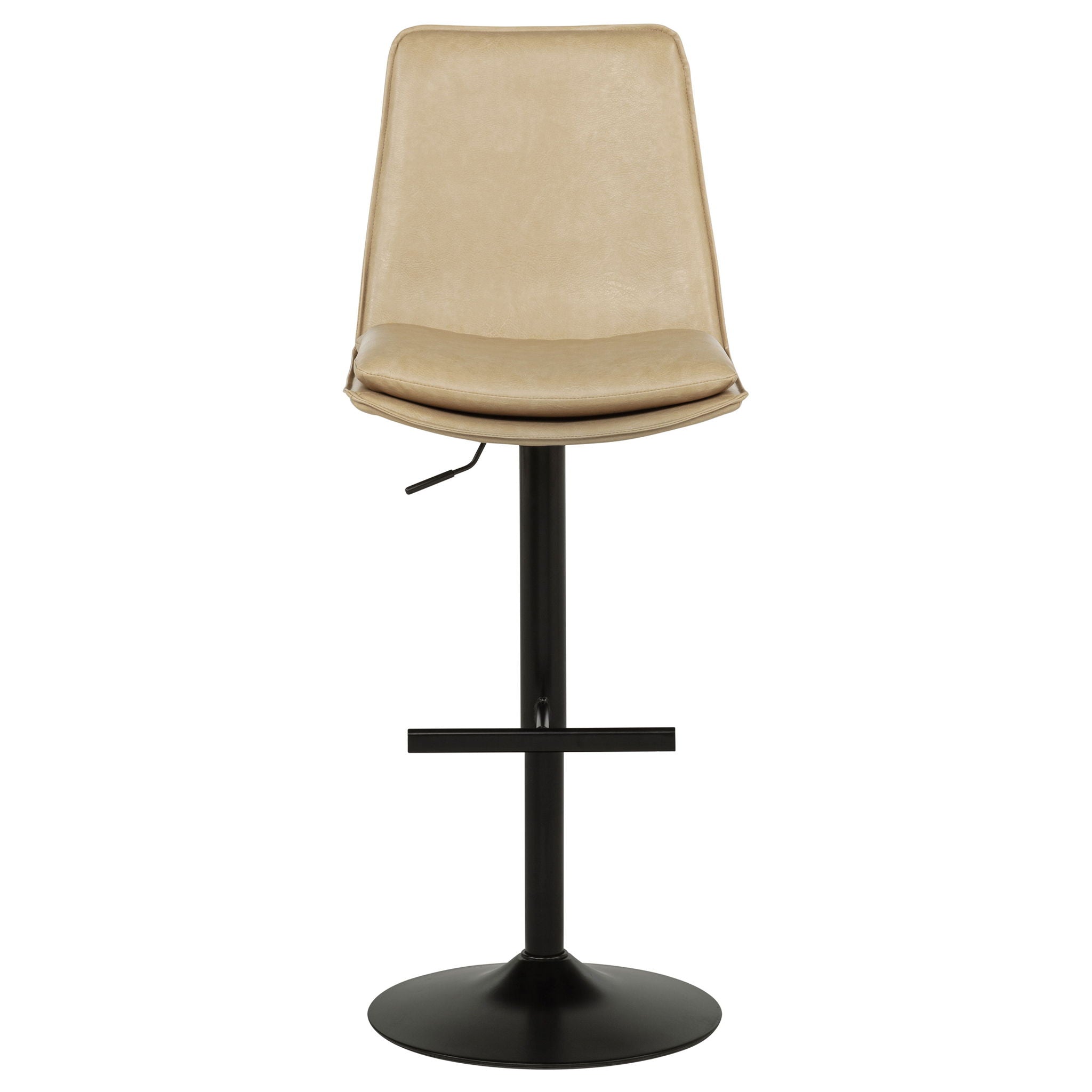 Eldridge Faux Leather Upholstered Adjustable Bar Stool Tan by Unique Piece Furniture