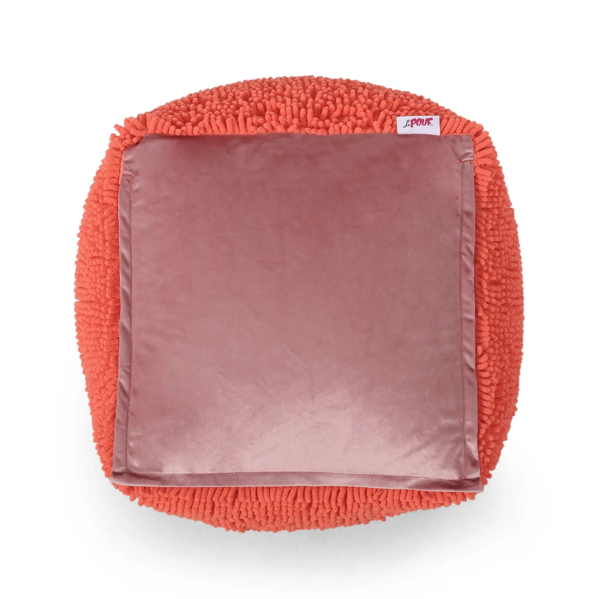 Sunny - Square Pouf, Versatile Ottoman Or Floor Cushion - Coral by Unique Piece Furniture