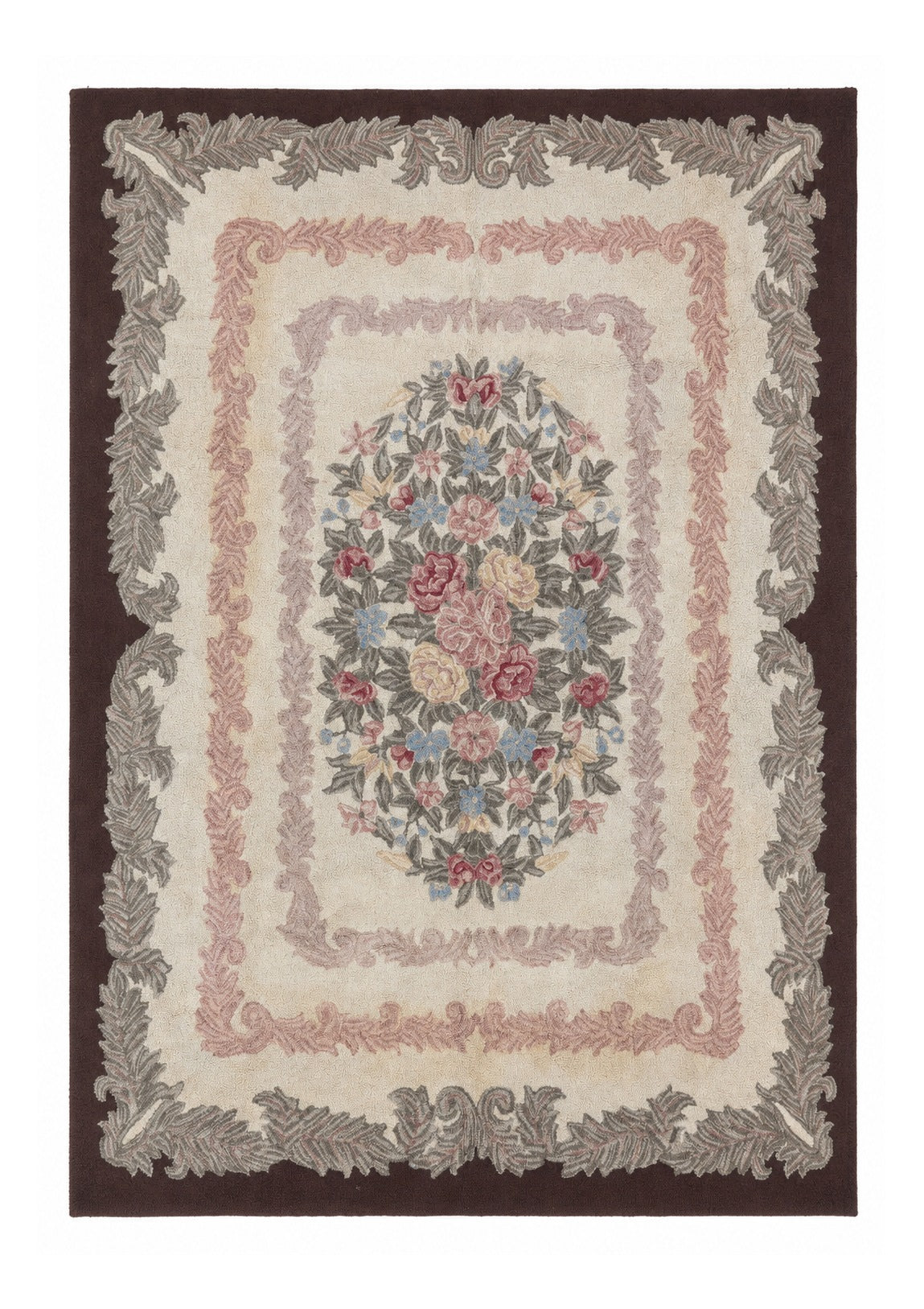 American Hand Hooked Rug 9x12, Vintage Aubusson Carpet, Wool by Jewel Rugs