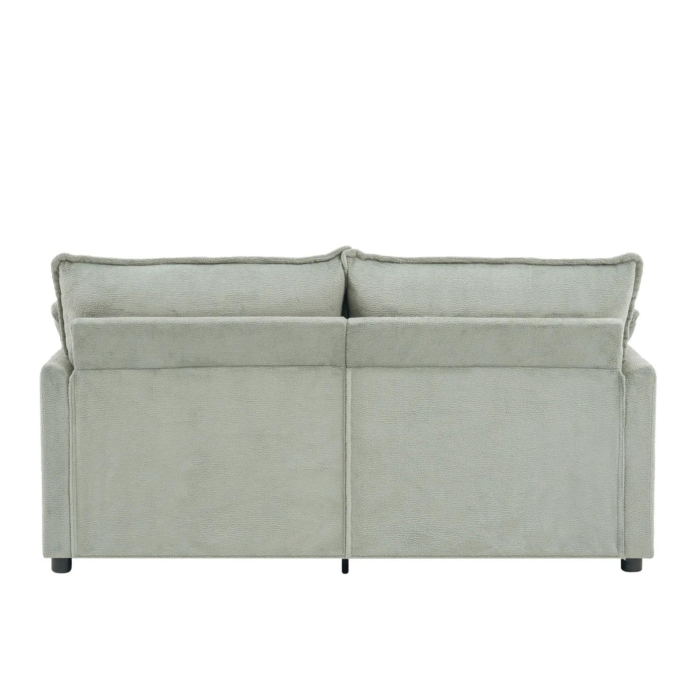 Modern Loveseat Sofa, Upholstered Couch With Side Storage Pockets by HouseOfZazla