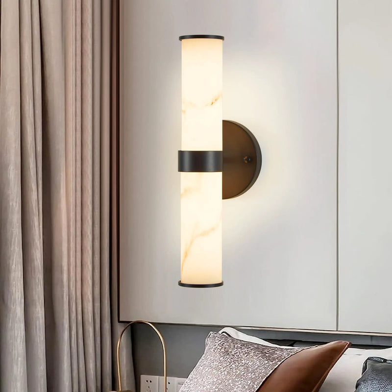 Resin Imitation Marble Texture Wall Light - Set of 2 by HouseOfZazla