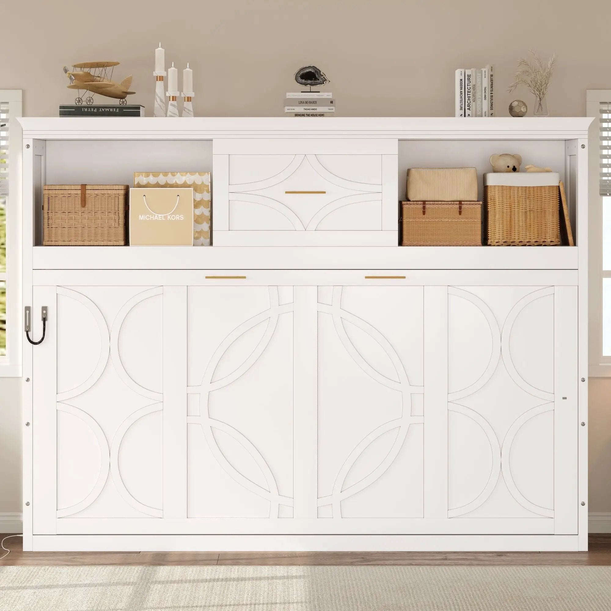 Murphy Bed With Charging Station and Drawer by HouseOfZazla