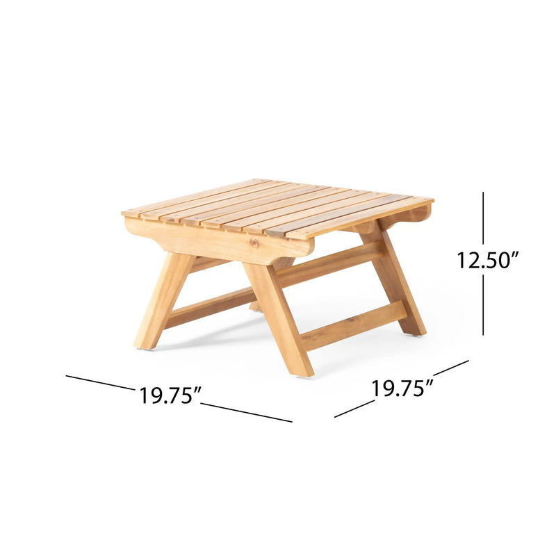 Sedona Outdoor Side Table With Open Slat Design by HouseOfZazla