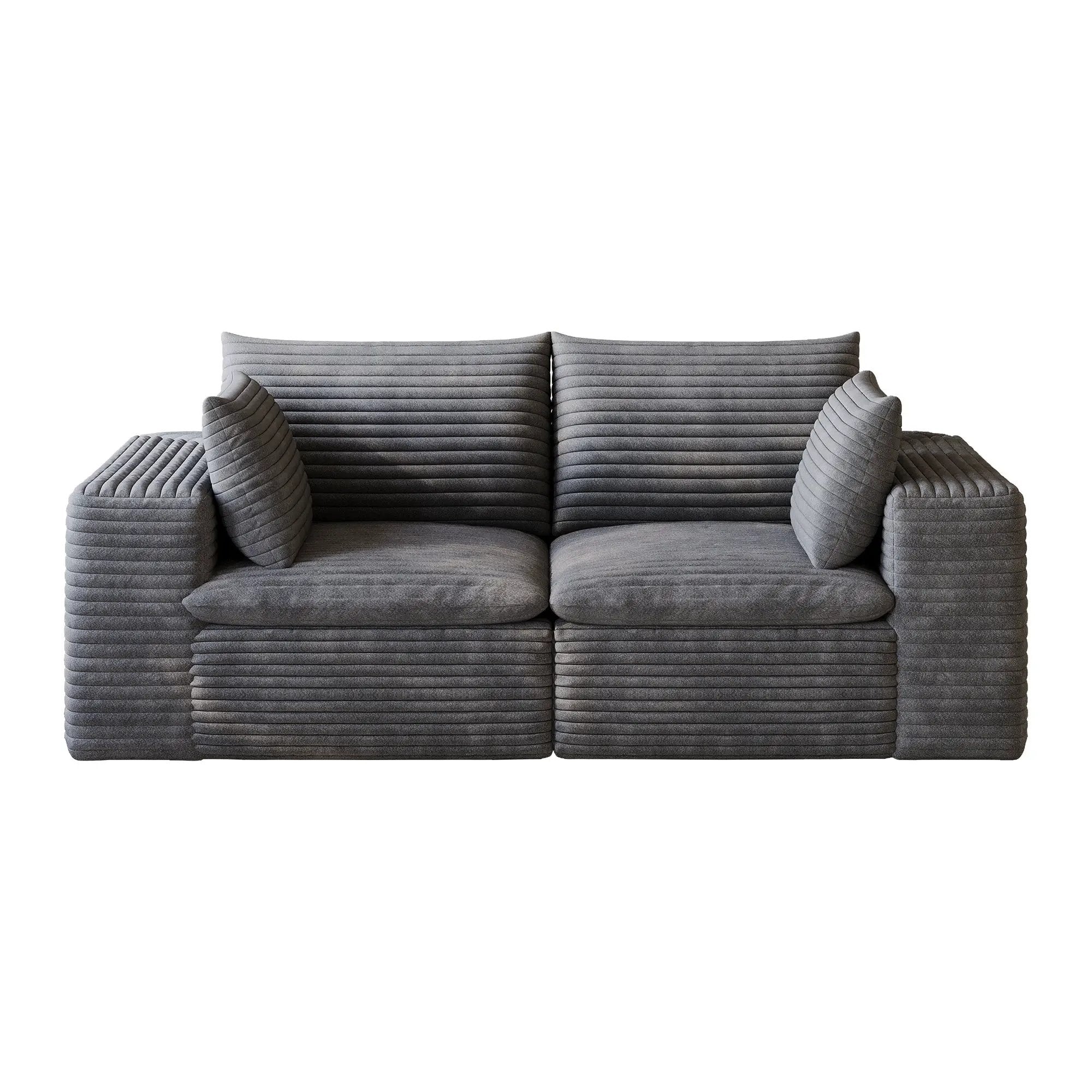71" Cloud Sofa in Corduroy Fabric by HouseOfZazla