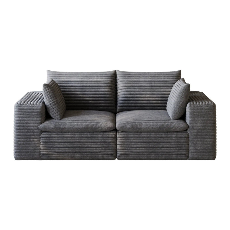 71" Cloud Sofa in Corduroy Fabric by HouseOfZazla
