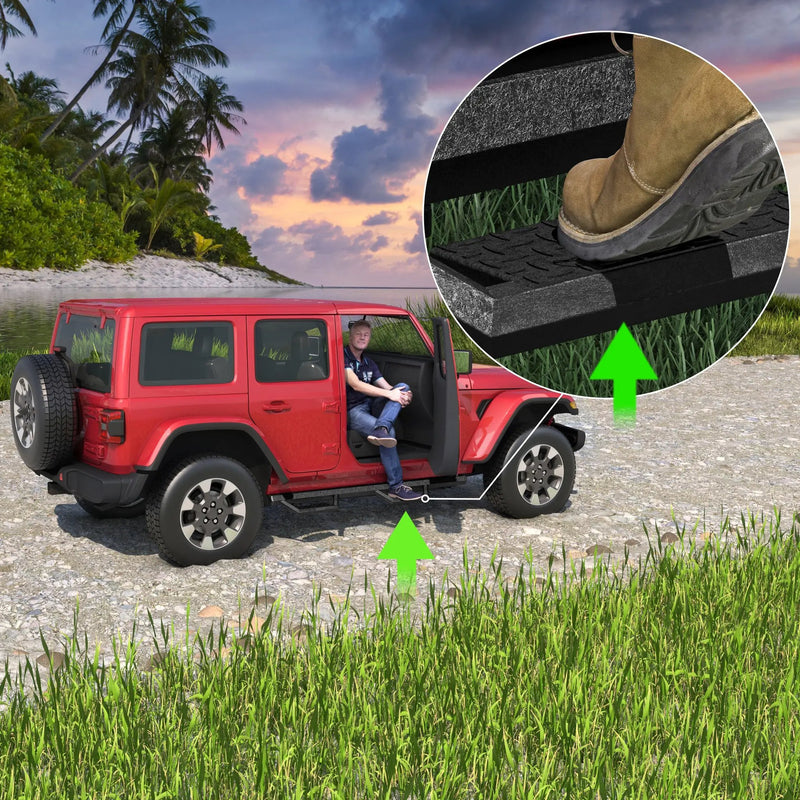 Two Stairs Running Boards Side Steps for Jeep Wrangler JK by HouseOfZazla
