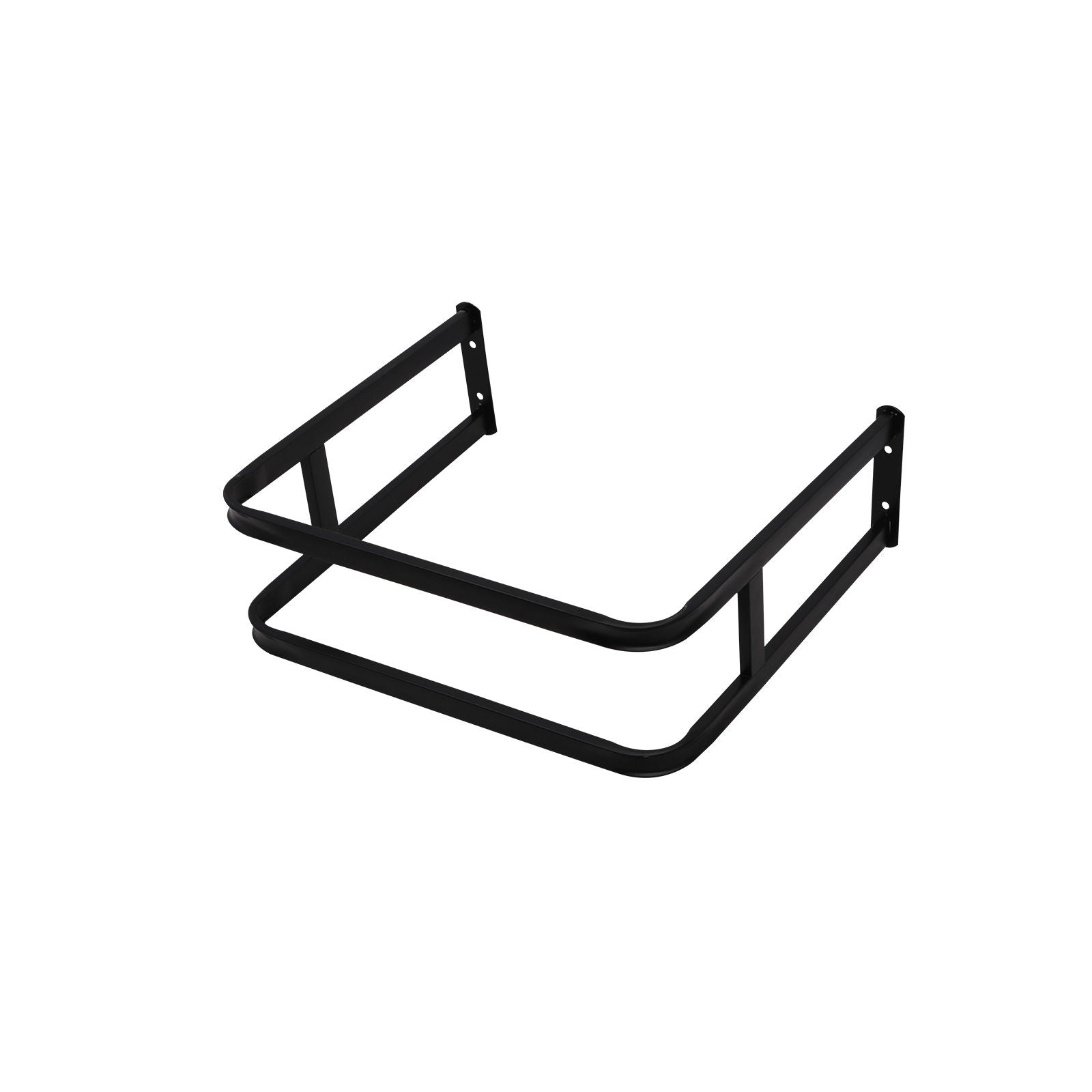 Wall Mounted Bathroom Sink With Towel Bar & Overflow - White / Black by HouseOfZazla