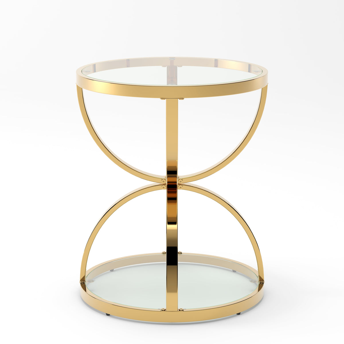 19.69'' Modern Glass Side Table, photo 6 of 10