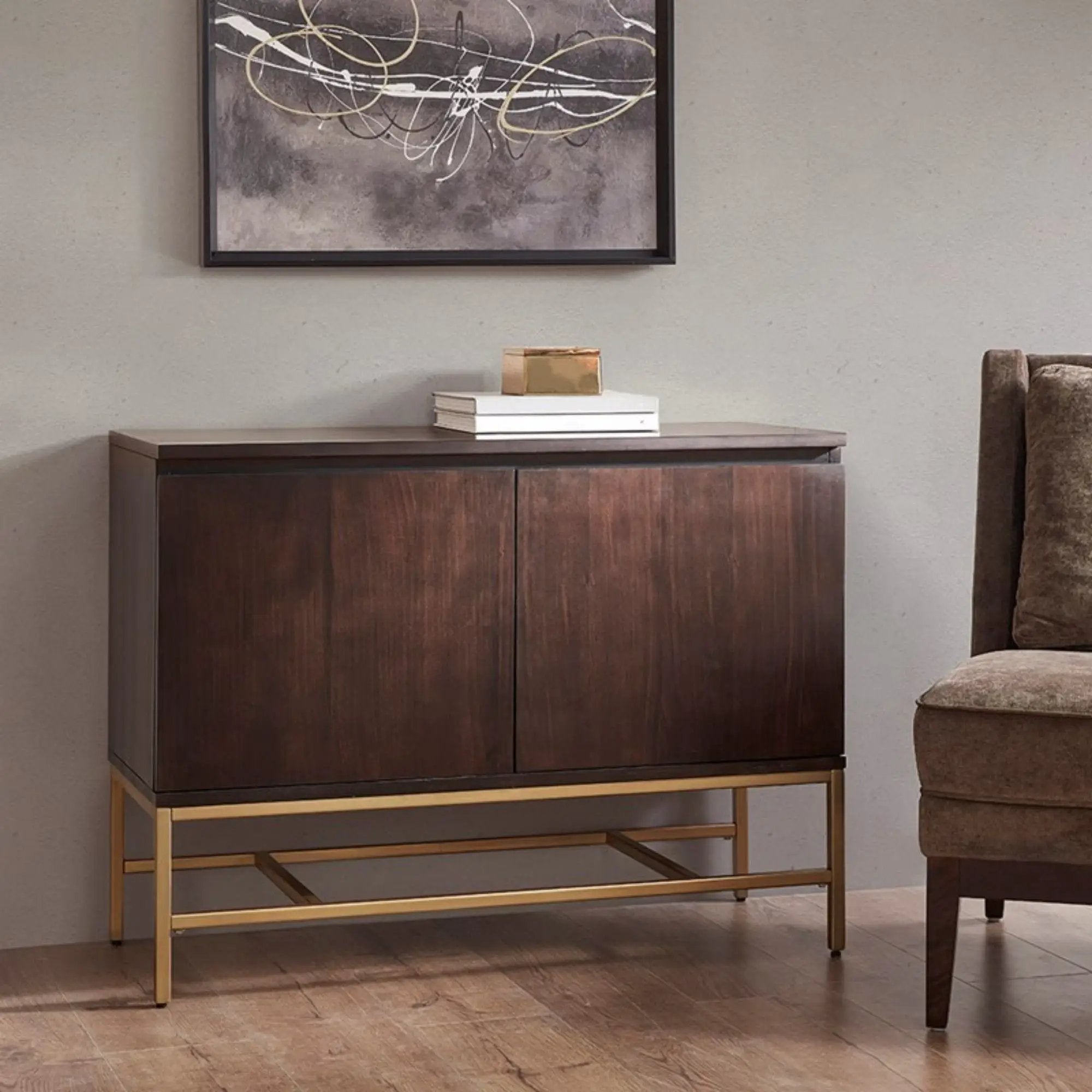 Accent Cabinet With Storage - Morocco / Gold by Unique Piece Furniture