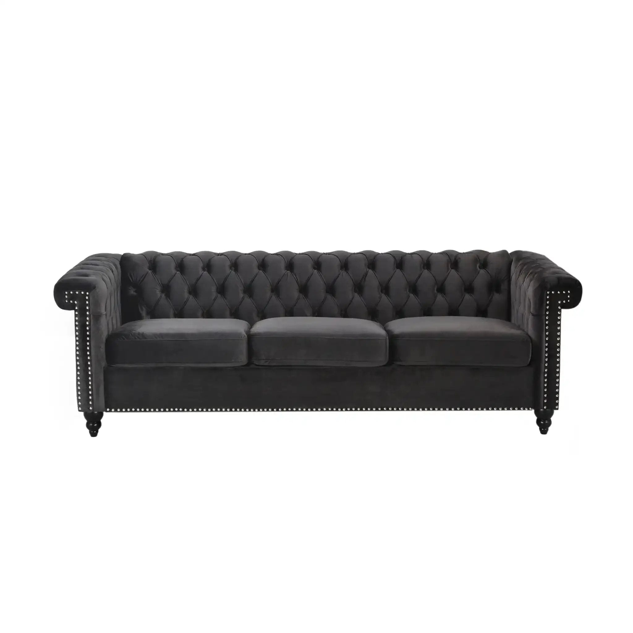 Chesterfield Style 3 Seater Sofa With Deep Button Tufting by HouseOfZazla
