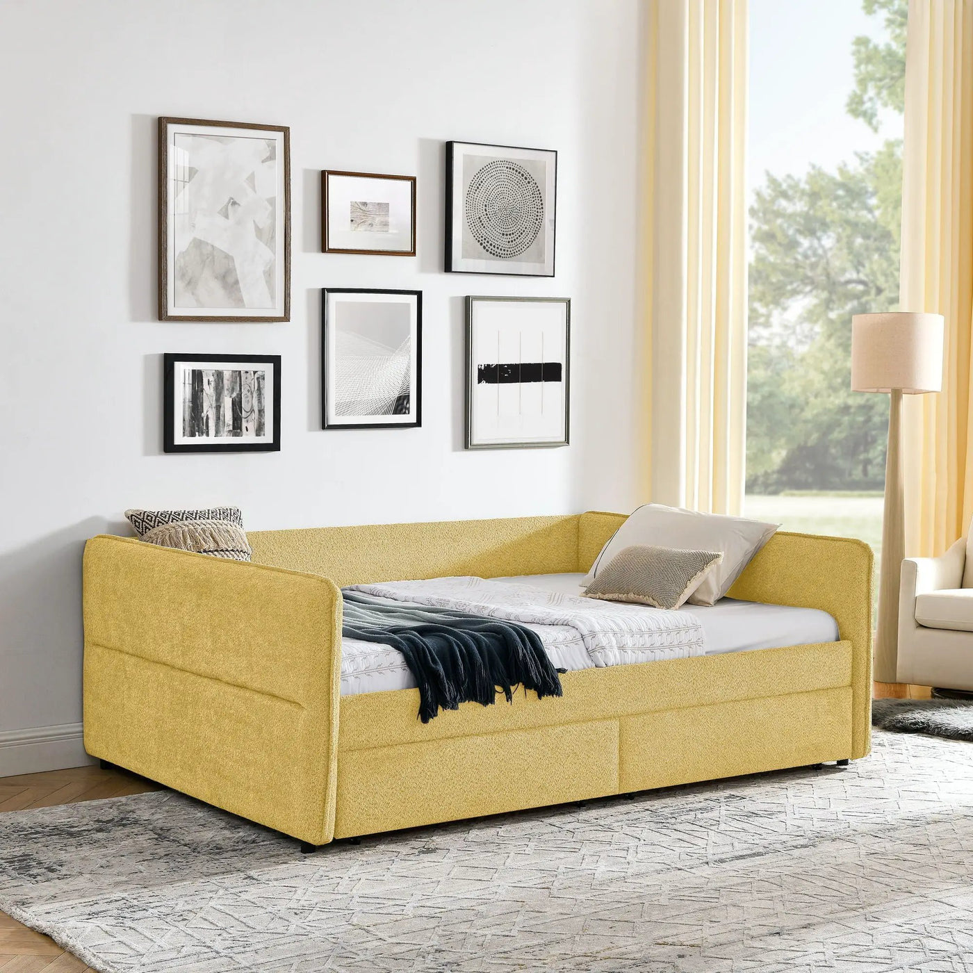 Upholstered Daybed & 2 Drawers by HouseOfZazla