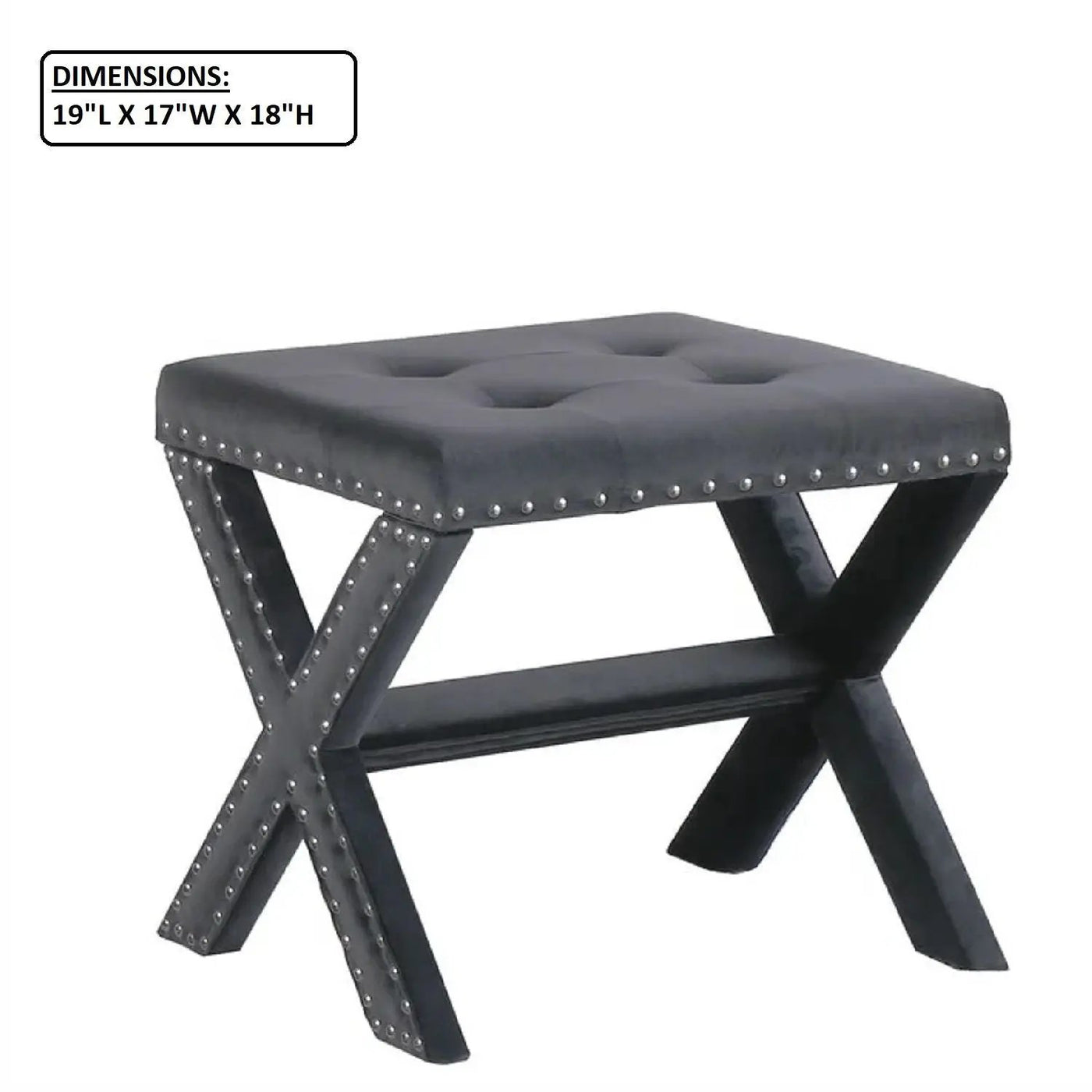 Upholstered Accent Bench With Nailhead Trim by HouseOfZazla