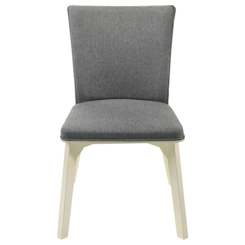 Biloxi Upholstered Dining Side Chair Grey (Set of 2) by Unique Piece Furniture