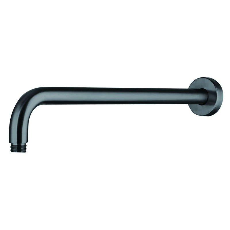 16" Shower Arm With Flange, Stainless Steel, Rust Resistant Design - Matte Black by HouseOfZazla