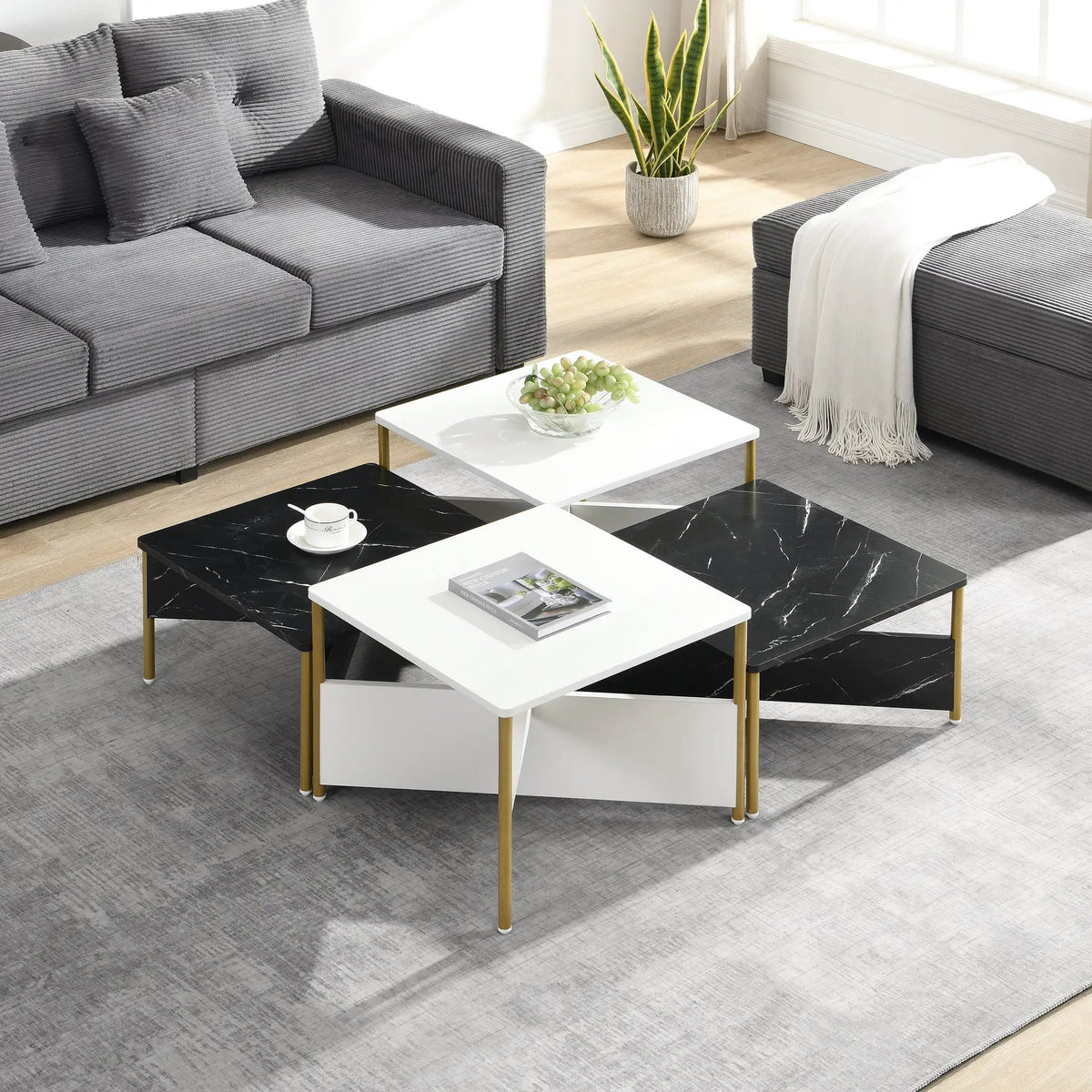 Modern Nesting Coffee Tables Set of 4 by HouseOfZazla