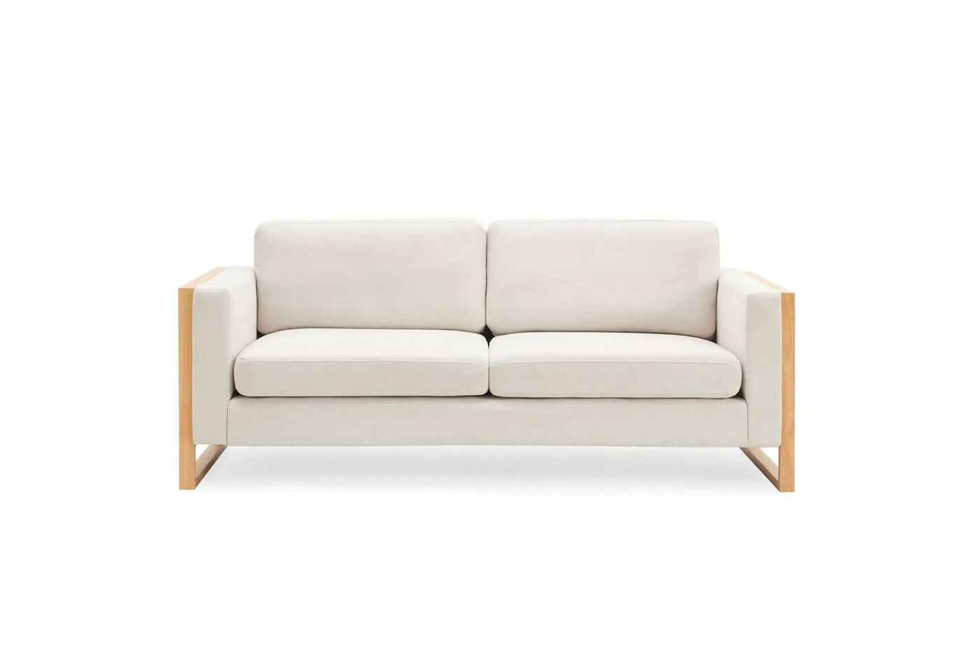 Modern 3-Seater Sofa With Solid Wood Legs by HouseOfZazla