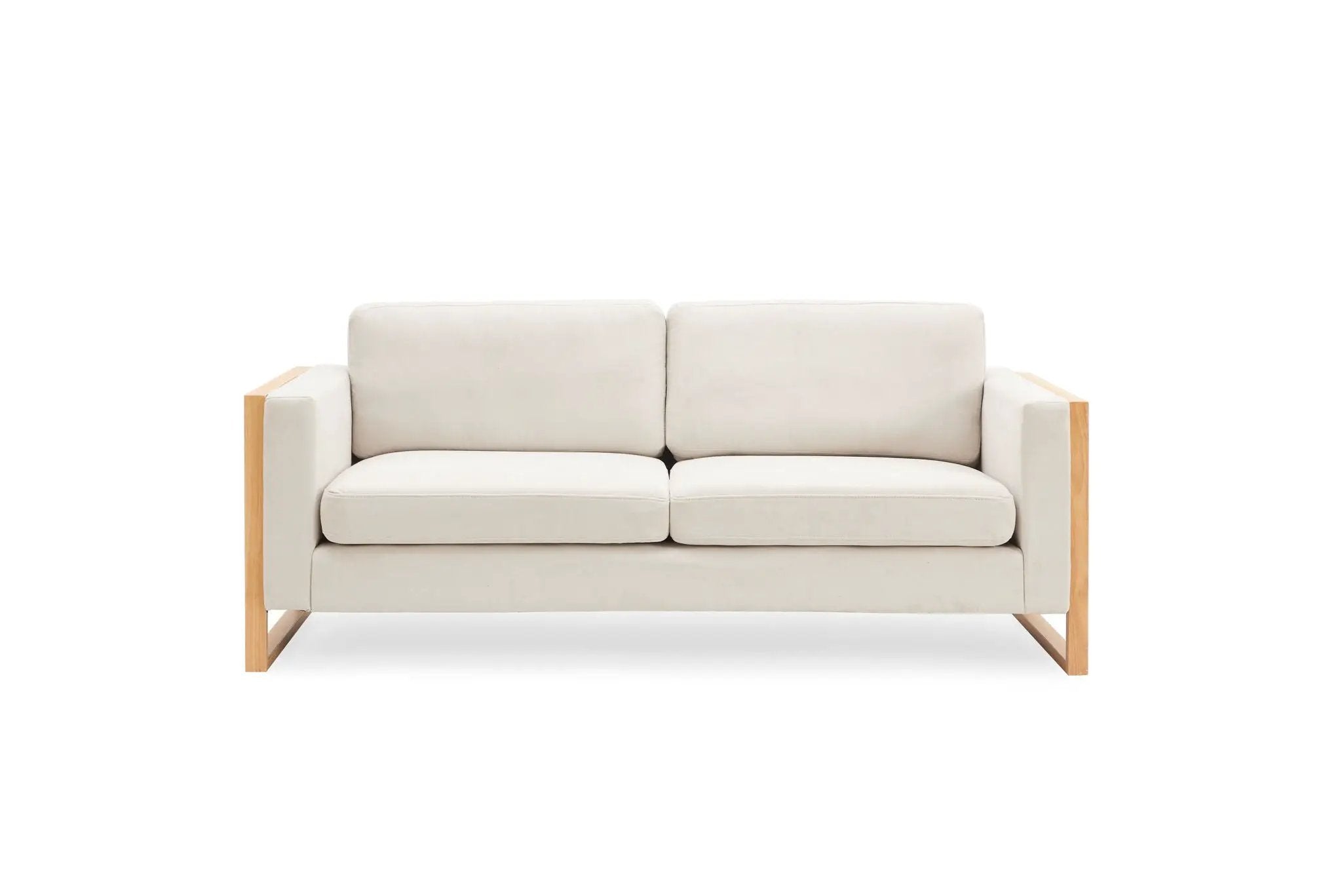Modern 3-Seater Sofa With Solid Wood Legs by HouseOfZazla