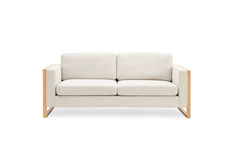 Modern 3-Seater Sofa With Solid Wood Legs by HouseOfZazla