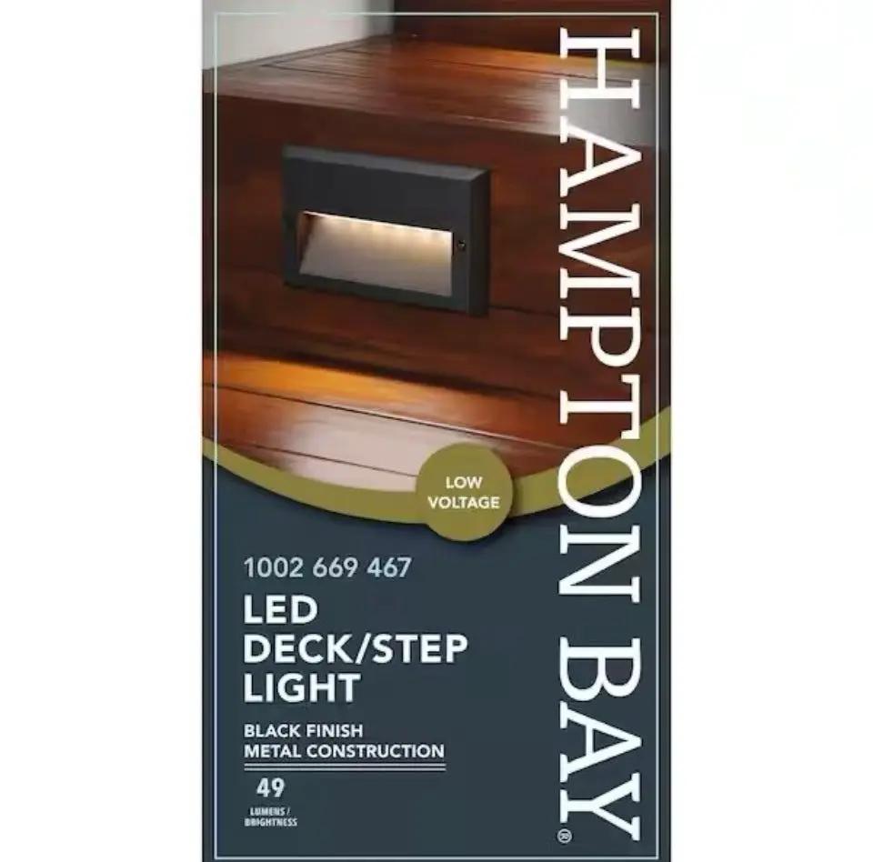 Hampton Bay 49 Lumen 5.5 in. Low Voltage Black Integrated LED Deck Light by Selzalot