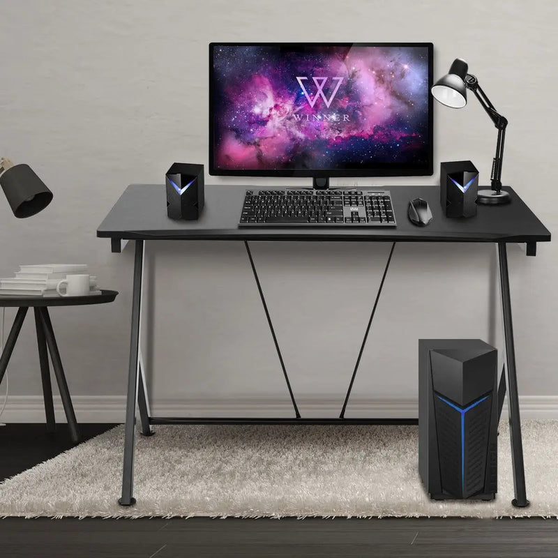 Home Office Modern Ergonomic Study Computer Desk for Small Space by DirectDeals
