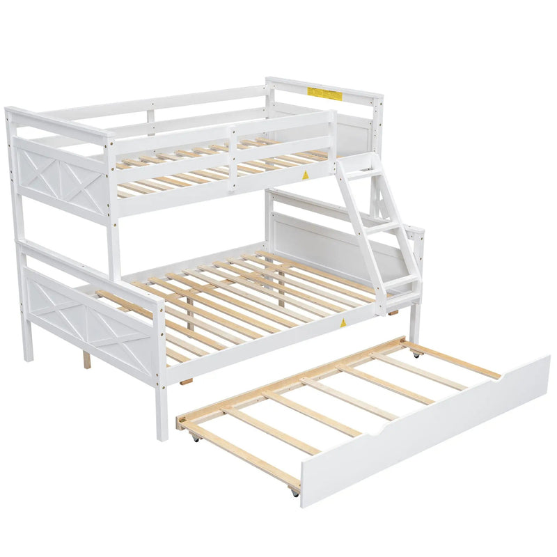 Bunk Bed With Ladder And Safety Guardrail by Unique Piece Furniture