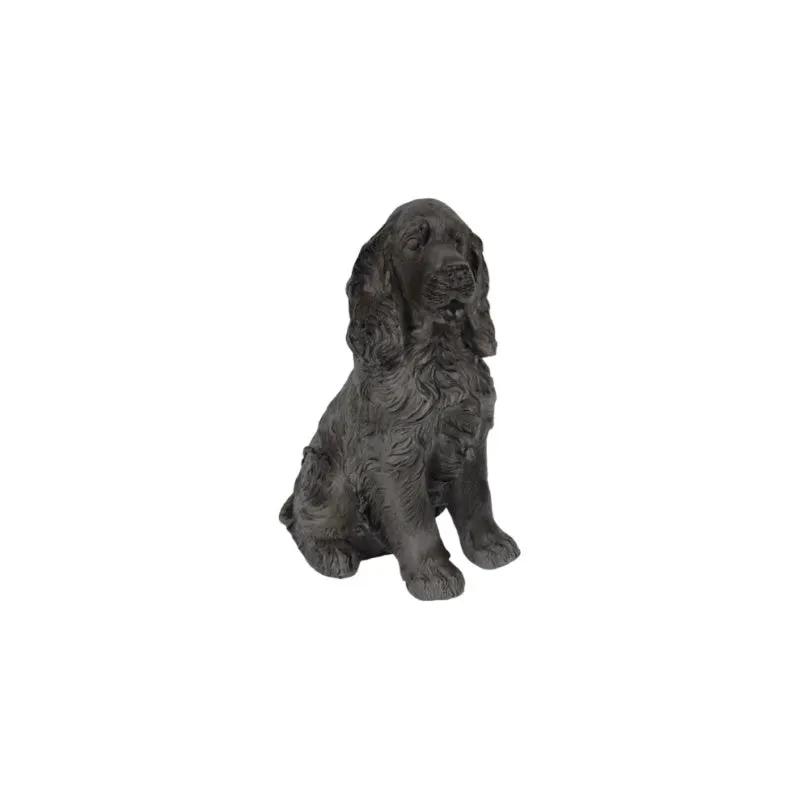 20'' Antique Finish Realistic Sitting Cocker Spaniel Dog Statue by HouseOfZazla