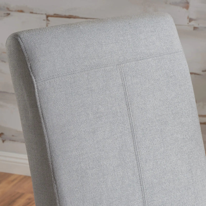 Amaranthine Upholstered Dining Chair With High Back And Wood Legs (Set of 2) - Light Gray by HouseOfZazla