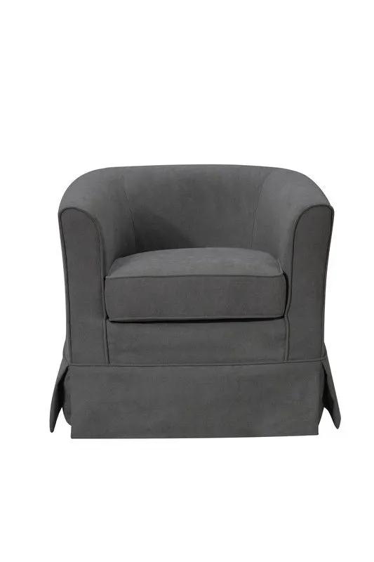 Tucker - Woven Fabric Swivel Barrel Chair by HouseOfZazla