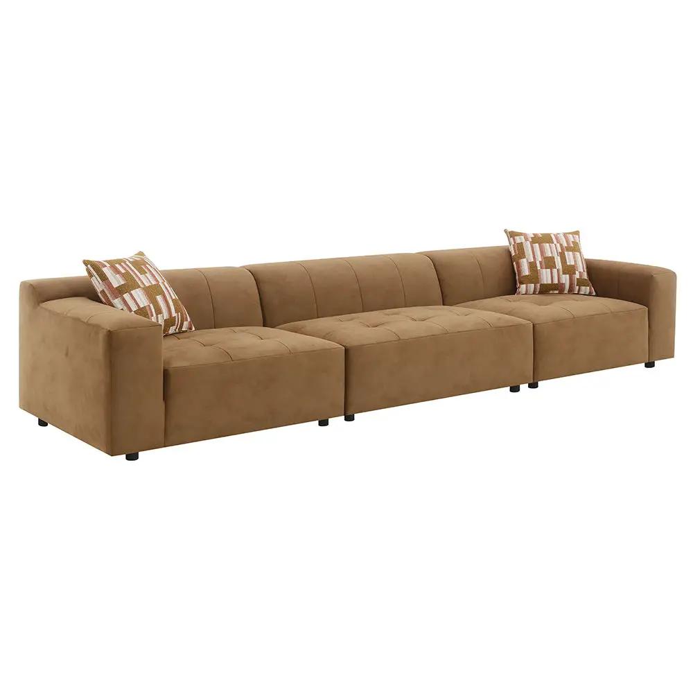 Zoey - Modular - RF Arm Chair With Pillow - Chocolate Suede by Unique Piece Furniture