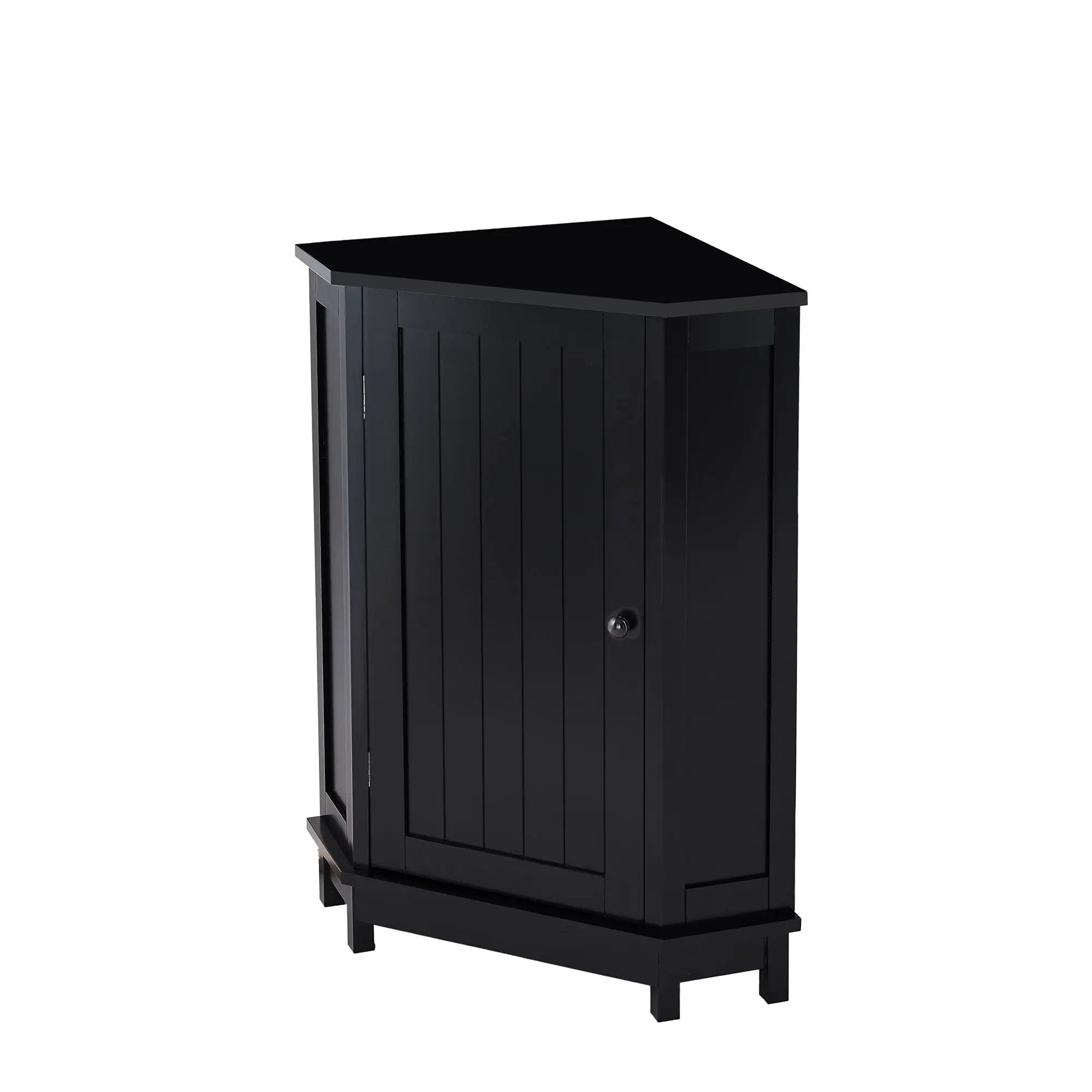 Bathroom Cabinet Triangle Corner Storage Cabinet With Adjustable Shelf Modern Style