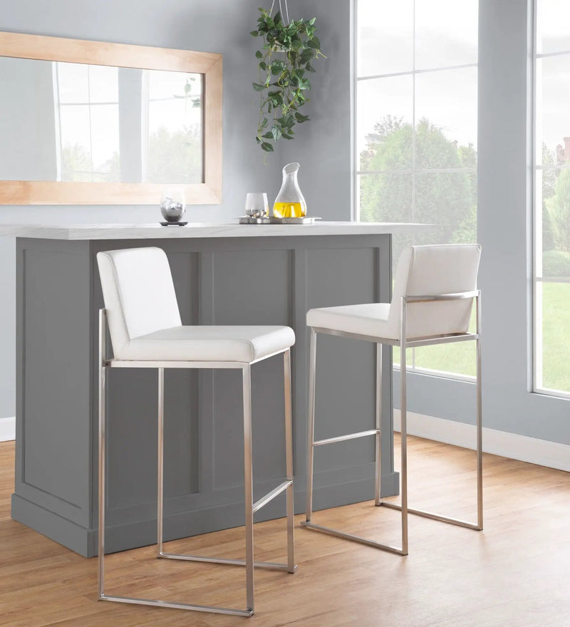 Fuji - Contemporary And Modern Elegance High Back Barstool by Unique Piece Furniture