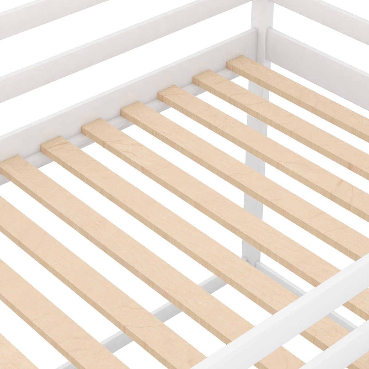 Low Bunk Bed With House Shaped Frame and Ladder - Twin Over Twin, photo 8 of 23
