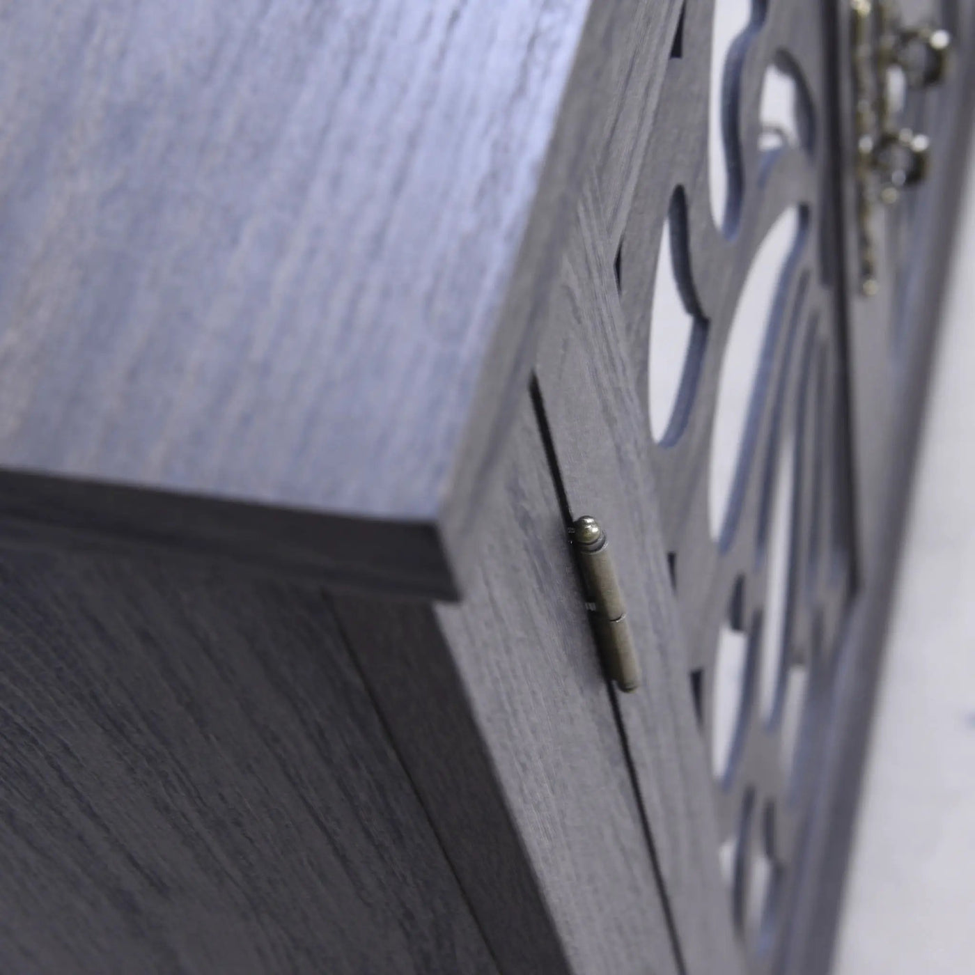 Elegant Sideboard With 2 Acrylic Mirrored Doors, Adjustable Shelf Storage by HouseOfZazla
