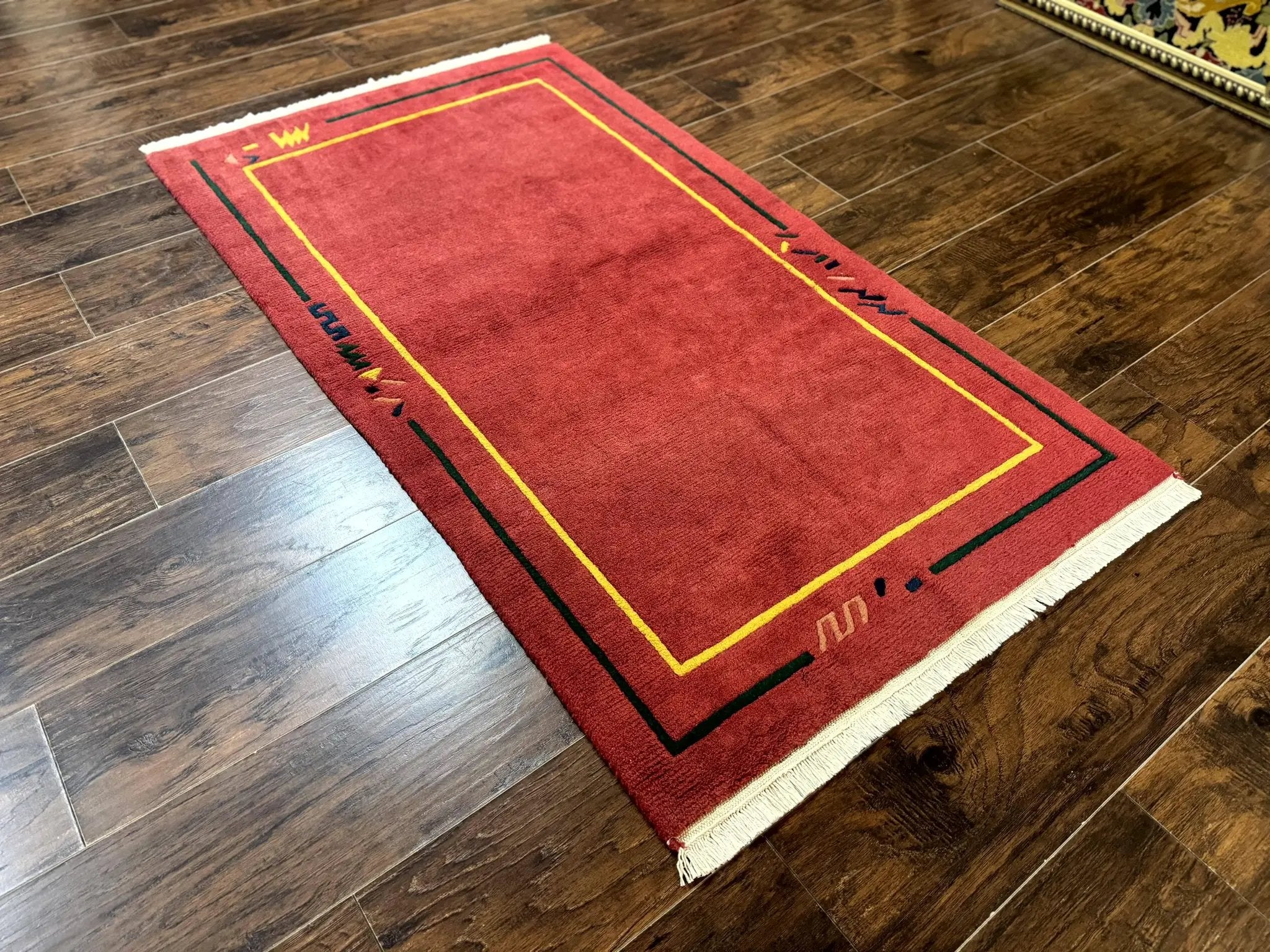 Indo Persian Gabbeh Rug 3x5, Red by Jewel Rugs