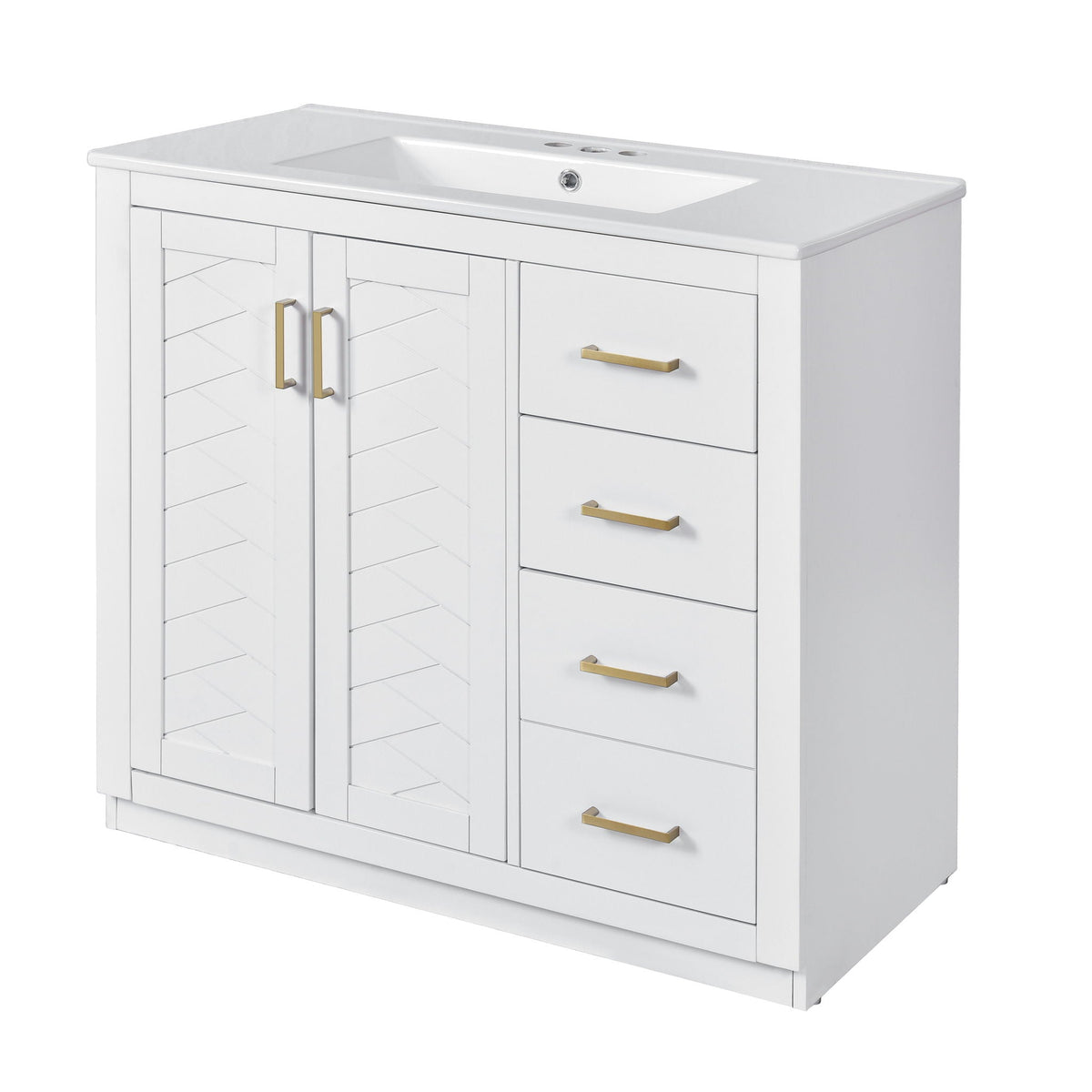 Bathroom Vanity With Sink Combo, Storage Cabinet, Freestanding Set, photo 4 of 31