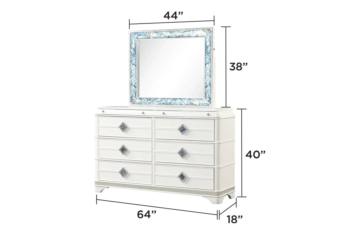 Laguna Modern Style 4 Pc Queen Upholstered Bedroom Set by HouseOfZazla