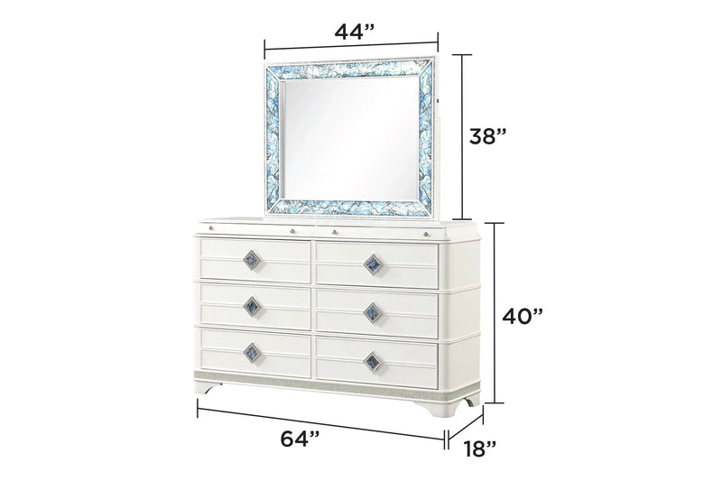 Laguna Modern Style 4 Pc Queen Upholstered Bedroom Set by HouseOfZazla