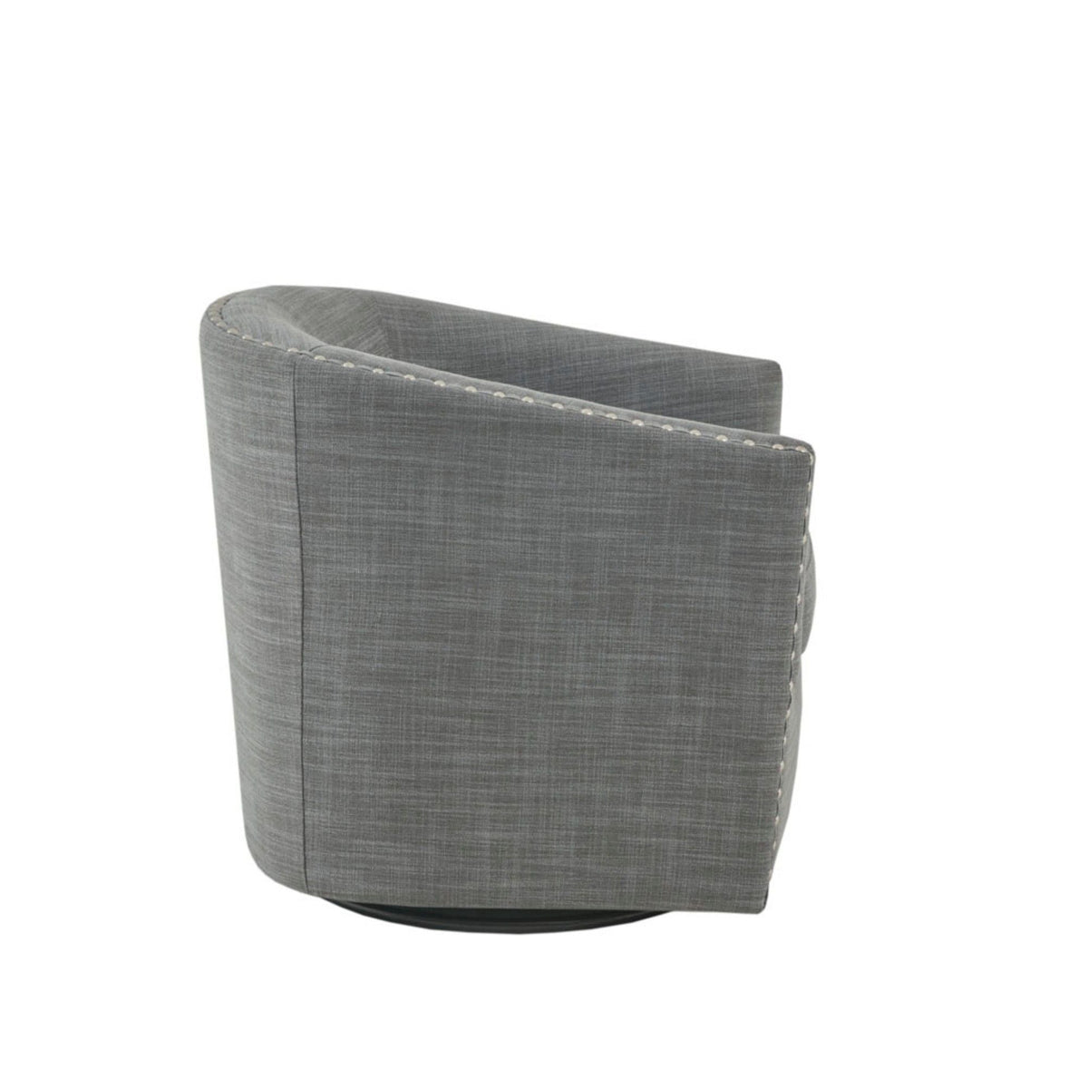 Luxurious Swivel Chair with 360 Degree Rotation and Nailhead Trim - Pearl Silver, photo 19 of 40