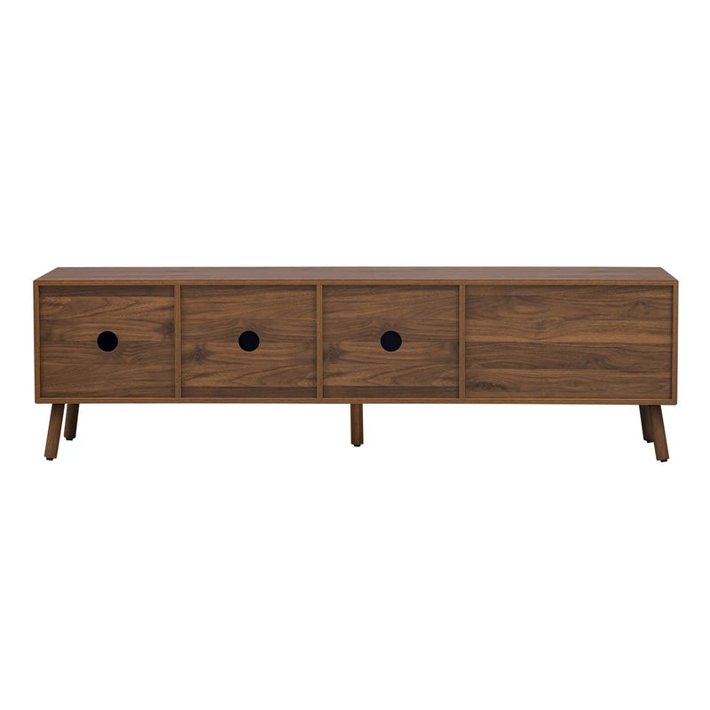 TV Stand With 5 Legs, Media Console Table For Tvs Up To 75" - Walnut by HouseOfZazla