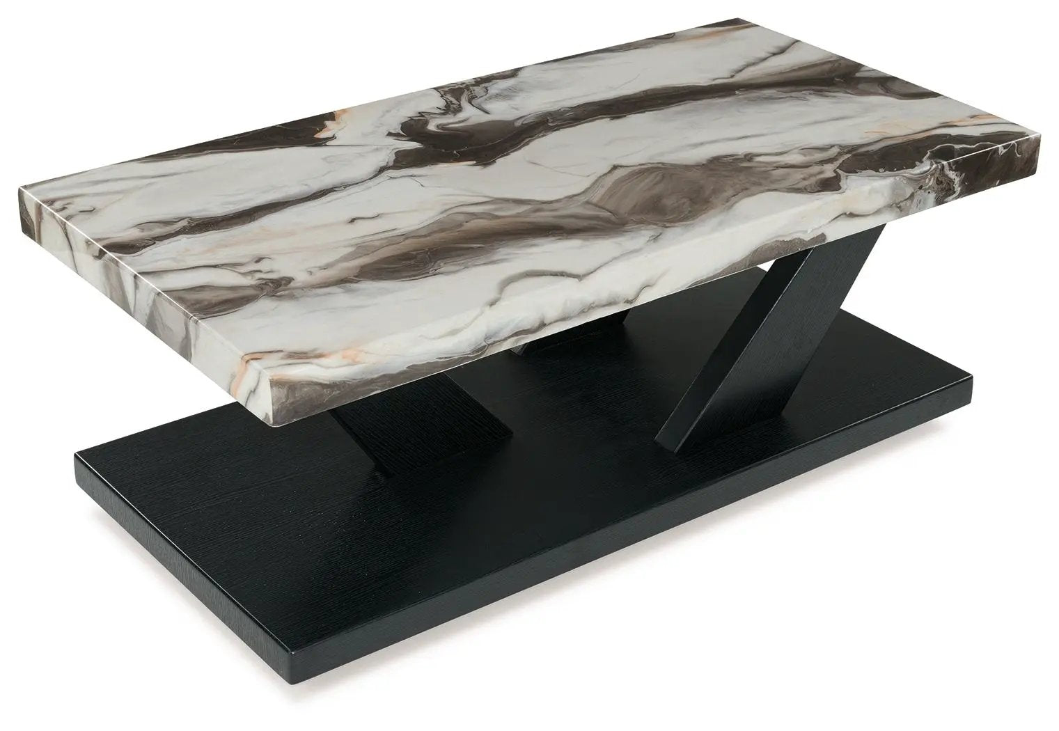 Cendill - Occasional Table Set (Set of 3) - Dark Brown / White / Black by Unique Piece Furniture