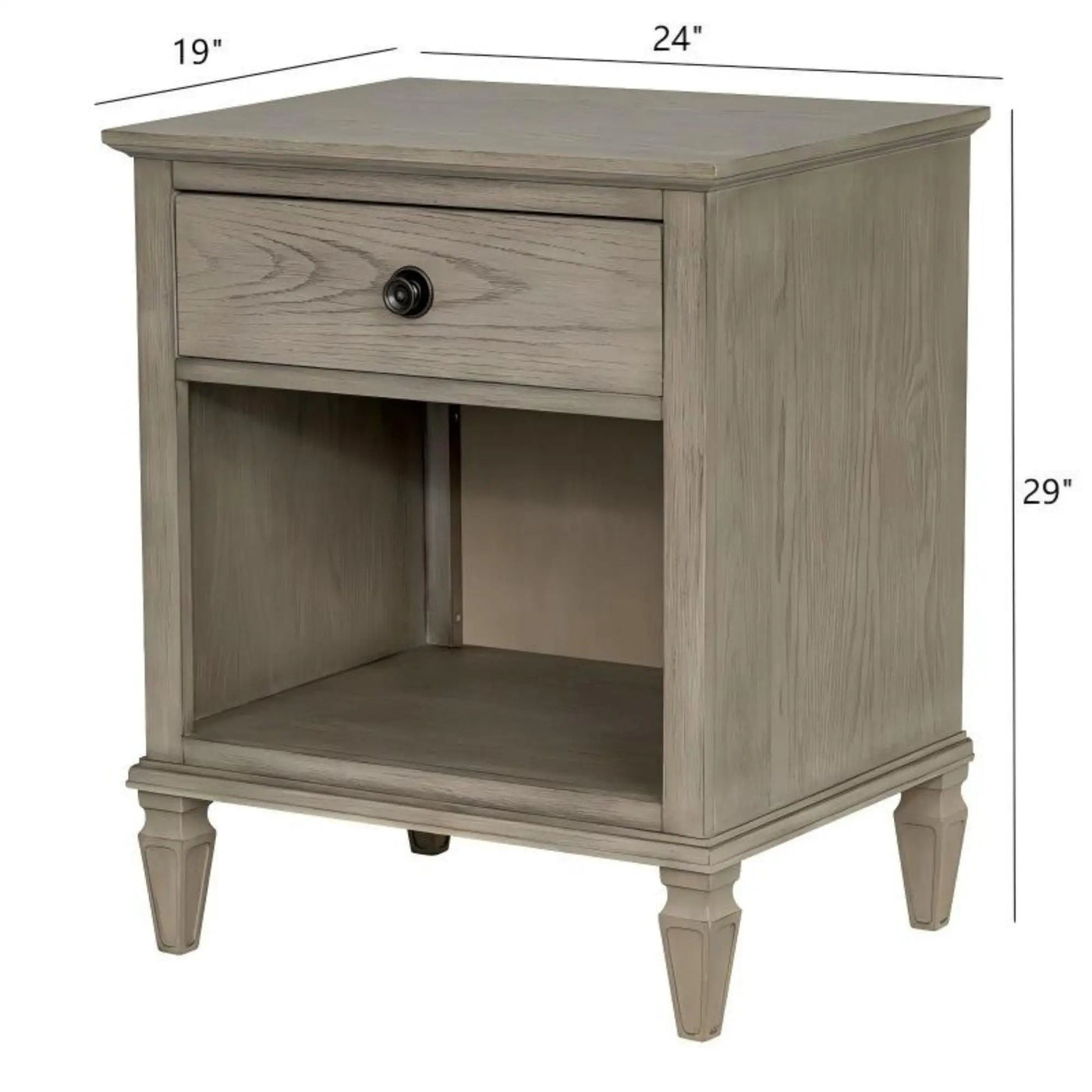 Victoria - Nightstand With Open Storage by HouseOfZazla