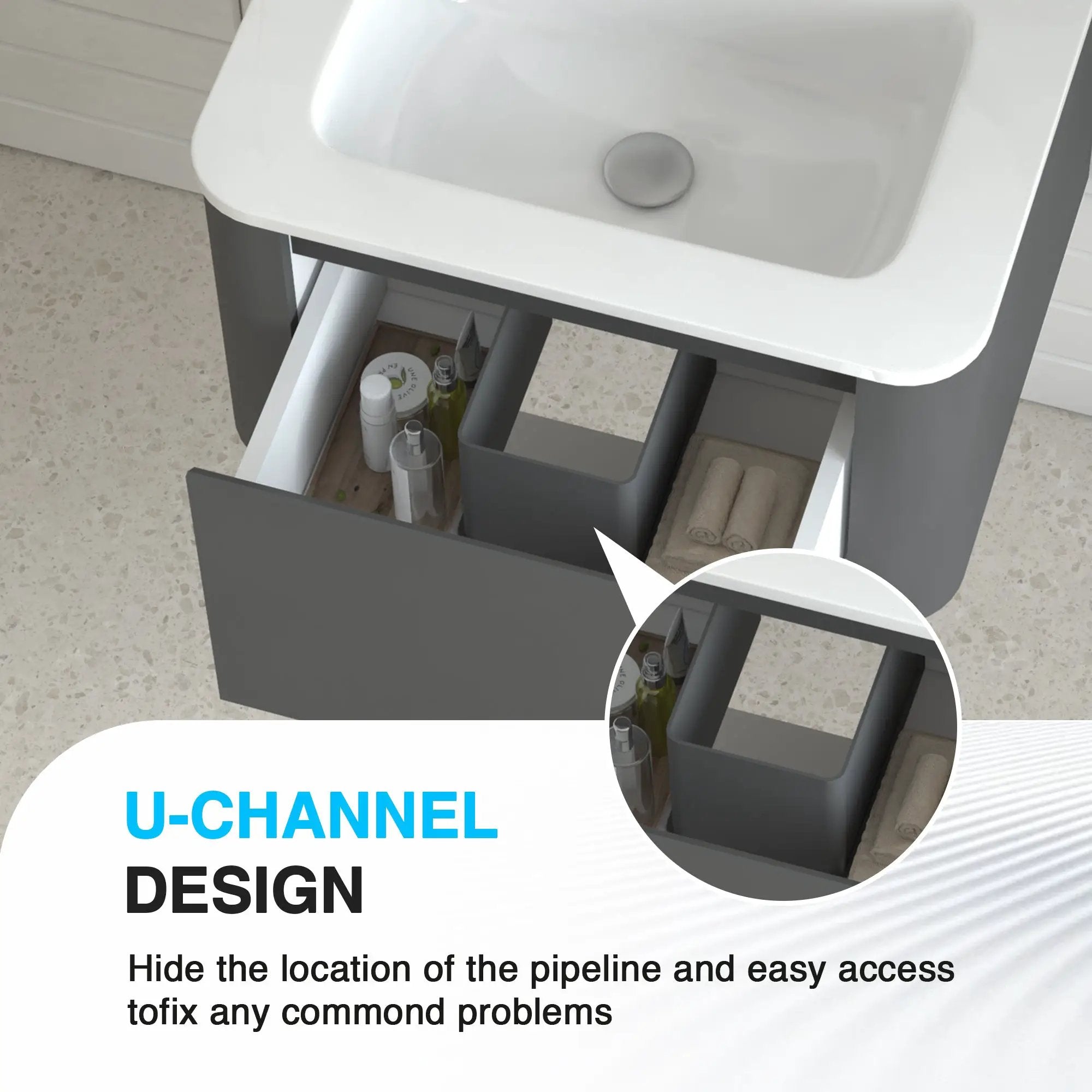 24" Wall-Mounted Bathroom Vanity by HouseOfZazla