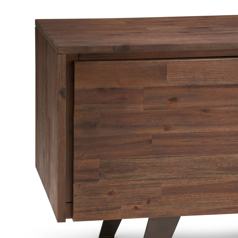 Lowry - TV Media Stand - Distressed Charcoal Brown by HouseOfZazla