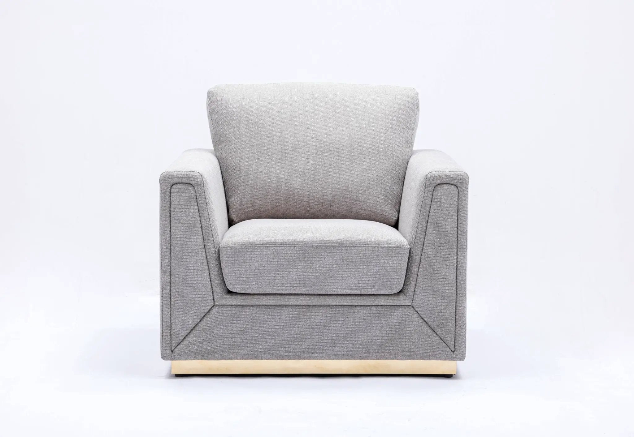 Valin - Linen Chair For Living Room - Gray by HouseOfZazla