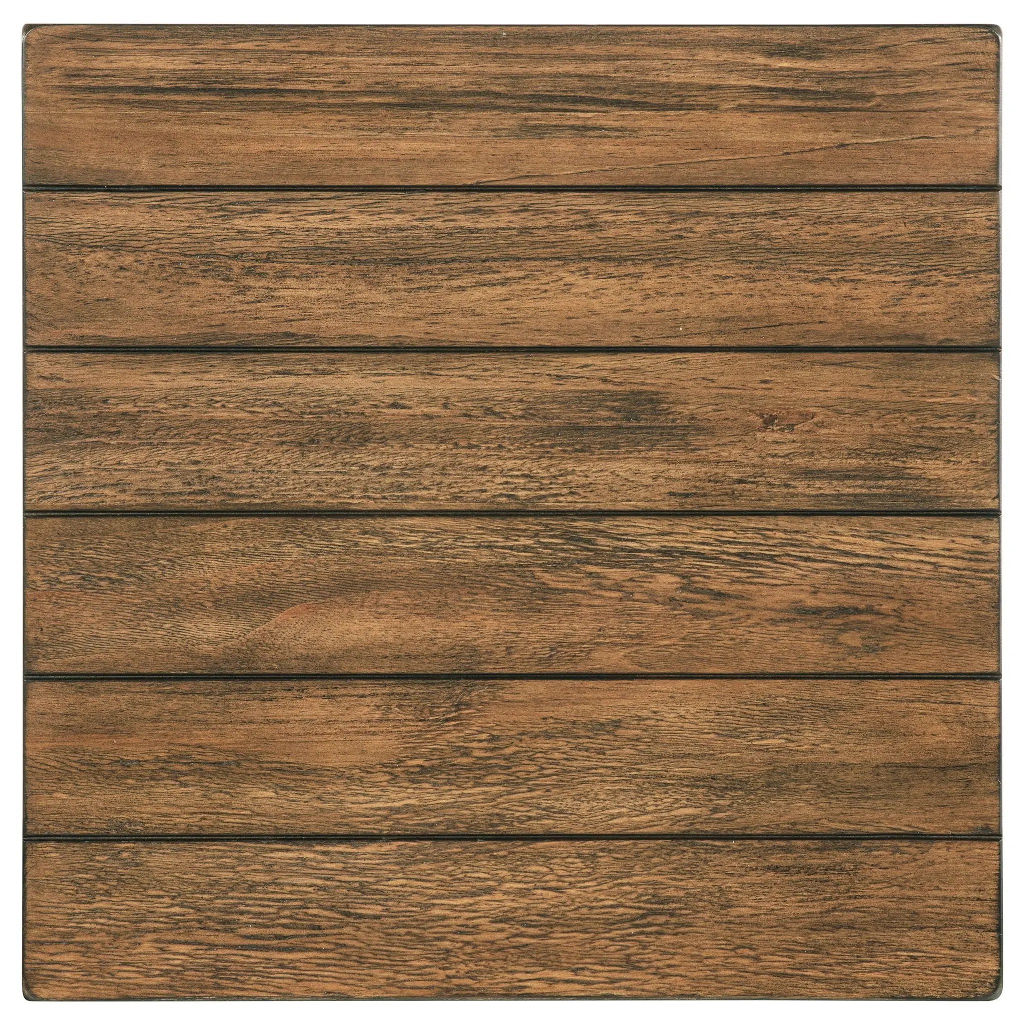 Payne Wood End Table with Shelf Distressed Brown by Unique Piece Furniture