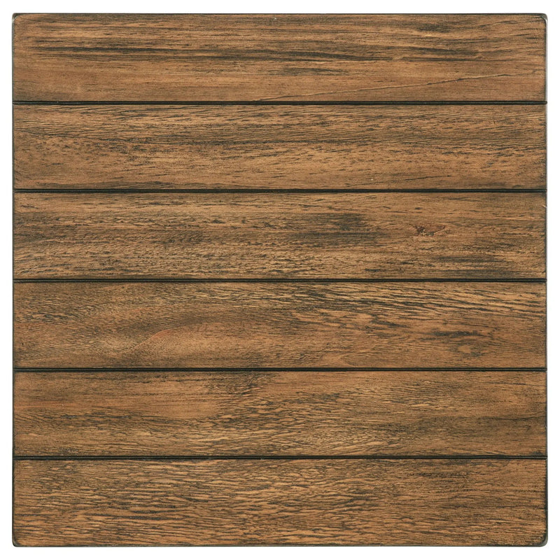 Payne Wood End Table with Shelf Distressed Brown by Unique Piece Furniture