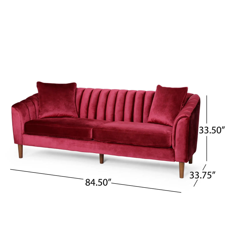 3-Seater Sofa (Wine Red) by HouseOfZazla