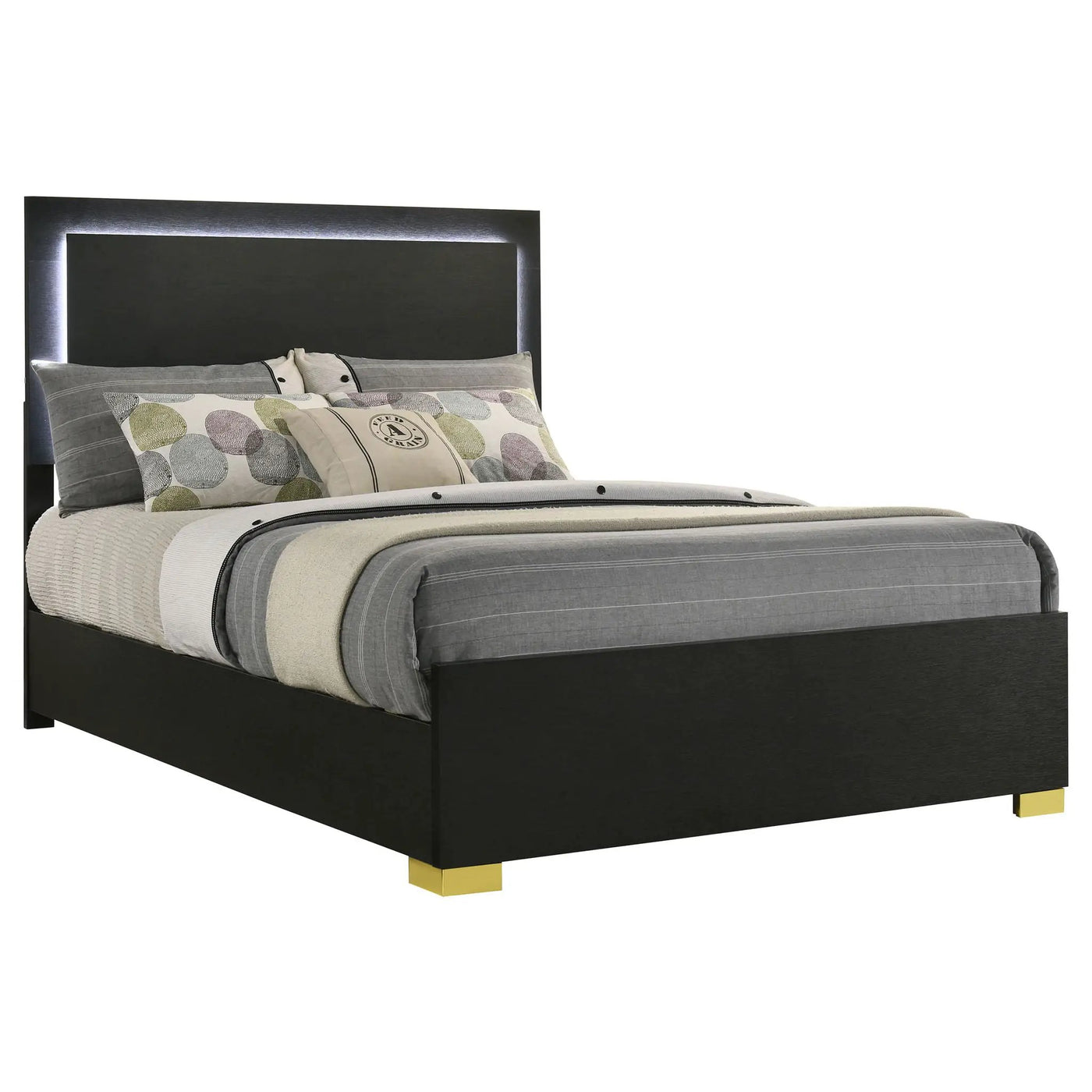 Jeremiah - LED Panel Bed With Touch Controlled Lighting by HouseOfZazla