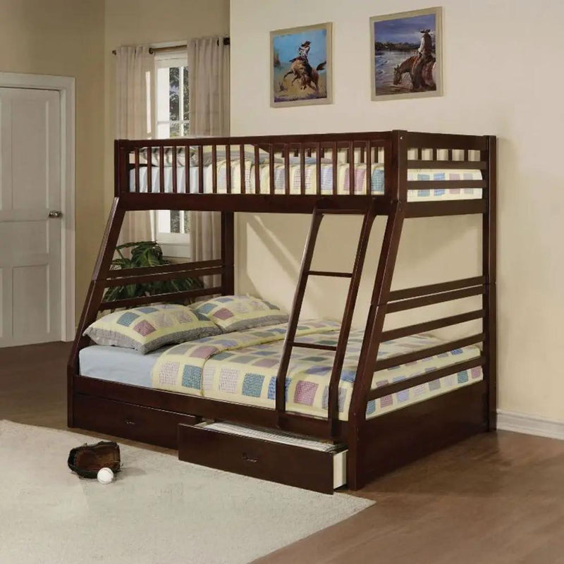 Jason - Twin Over Full Bunk Bed - Espresso by Unique Piece Furniture