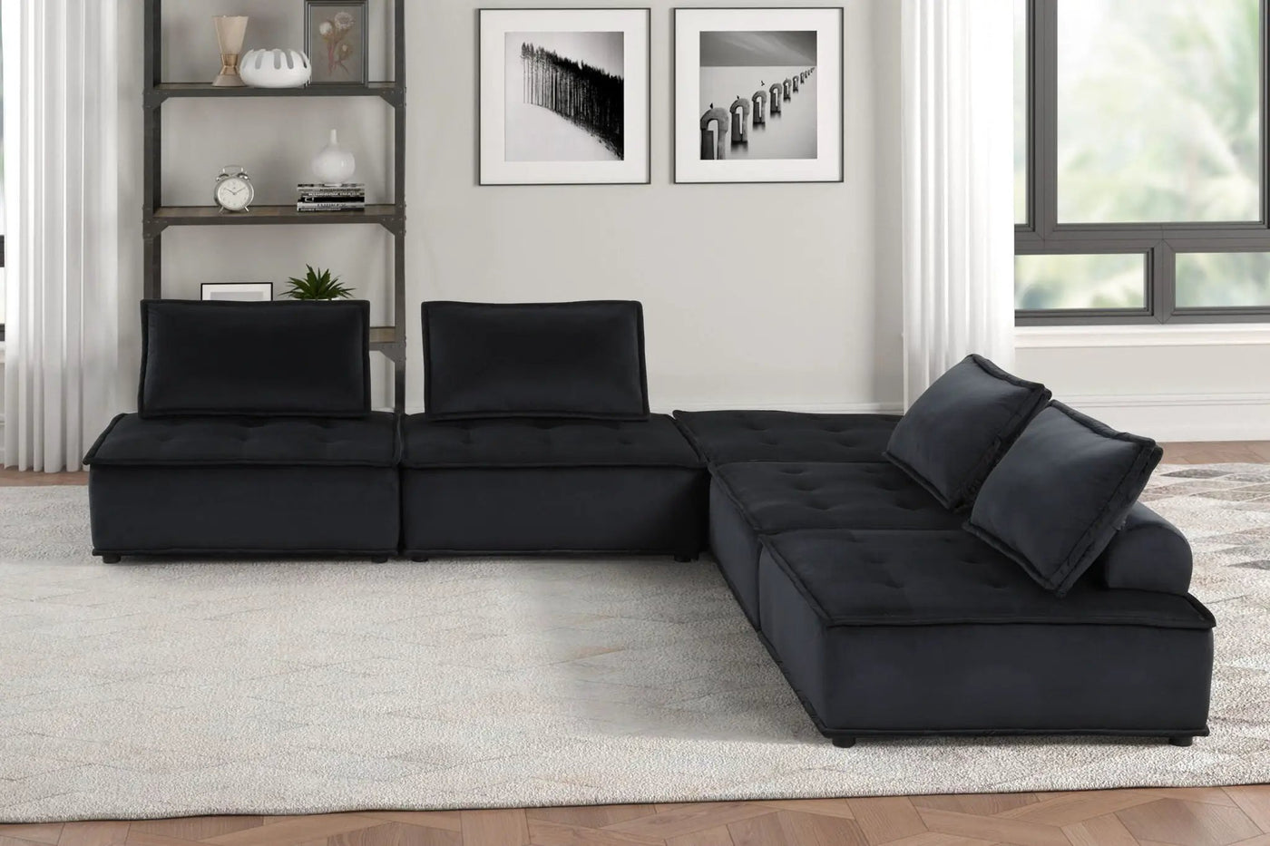 Anna - Stylish Sectional Sofa Ottoman by HouseOfZazla